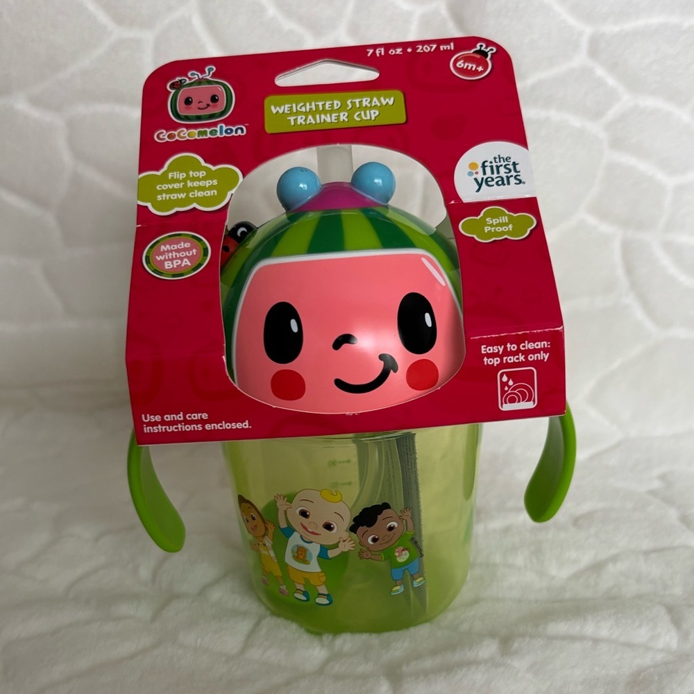 The First Years Cocomelon Weighted Straw Cup